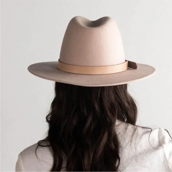 Gigi Pip Tan “Shiloh Fedora” Wool Hat Size 57 Small/ Medium Excellent Condition! - Picture 4 of 12